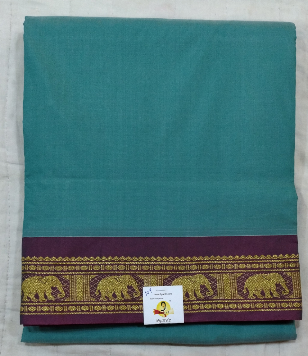 Traditional Mustard Yellow & Maroon Poly Silk 10-Yards Saree with Rich Zari Border