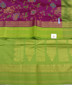 Semi silk Plain Korvai 6Yards