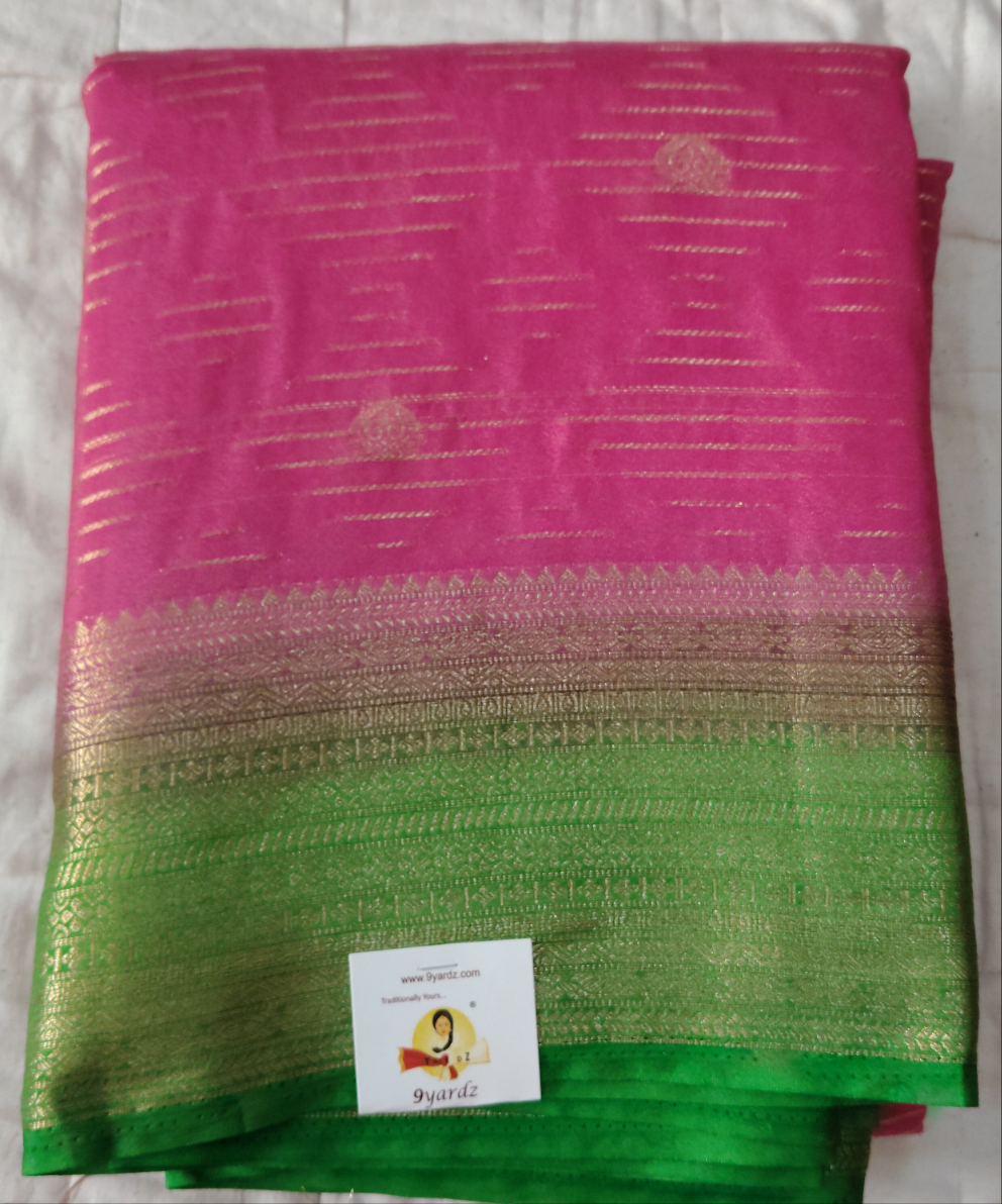 Mysore crepe silk checked (synthetic)