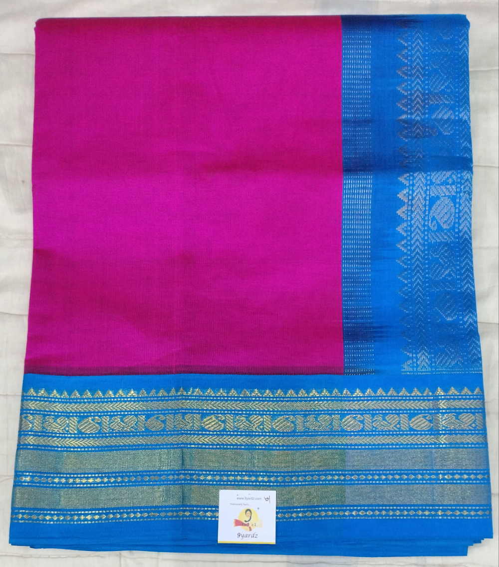 Semi silk Plain Korvai 6Yards