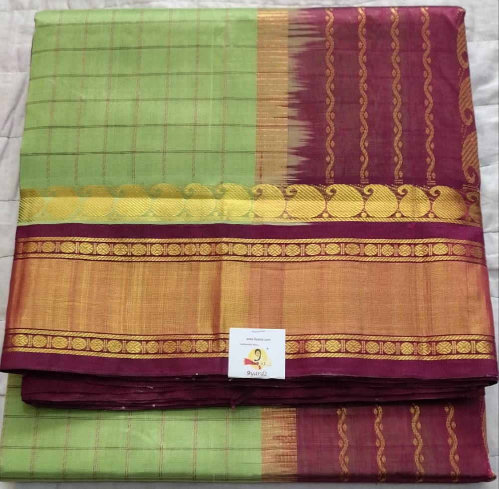 Pure silk cotton -Korvai 10yards madisar
