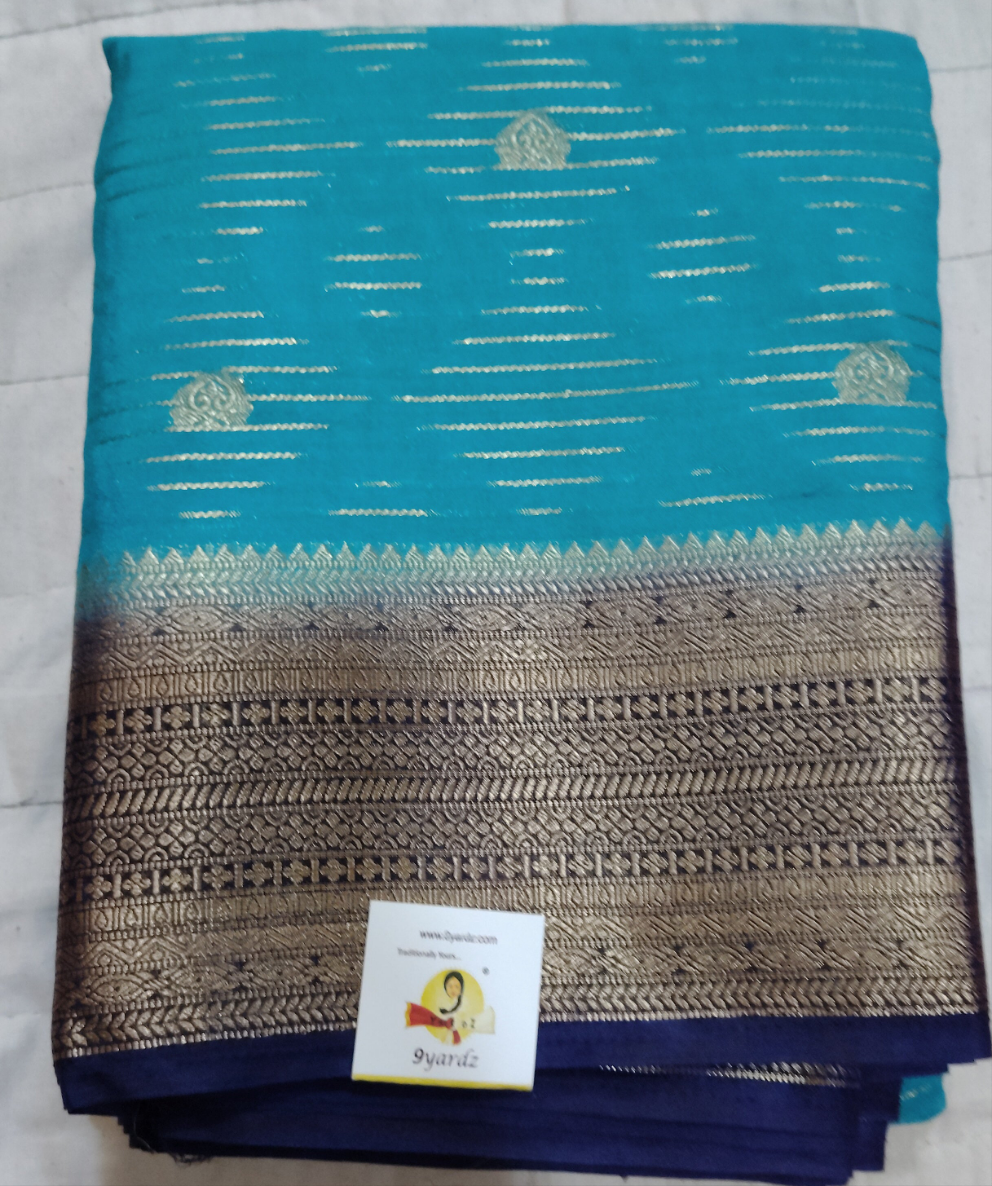 Mysore crepe silk checked (synthetic)