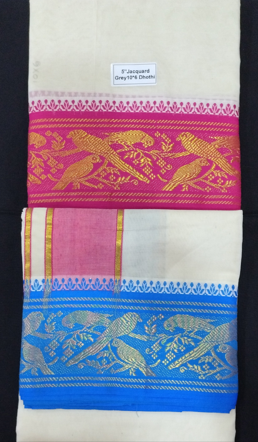Cotton Dhothi Jacquard 10*6