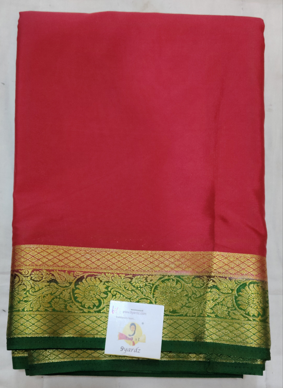 Synthetic Mysore silk 6yardz