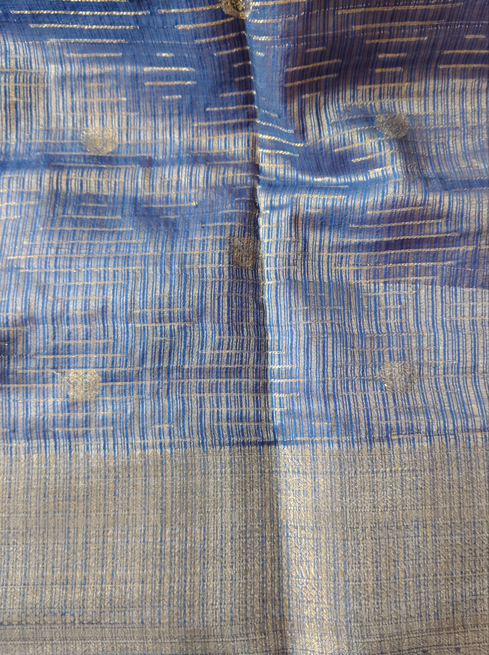 Mysore crepe silk checked (synthetic)
