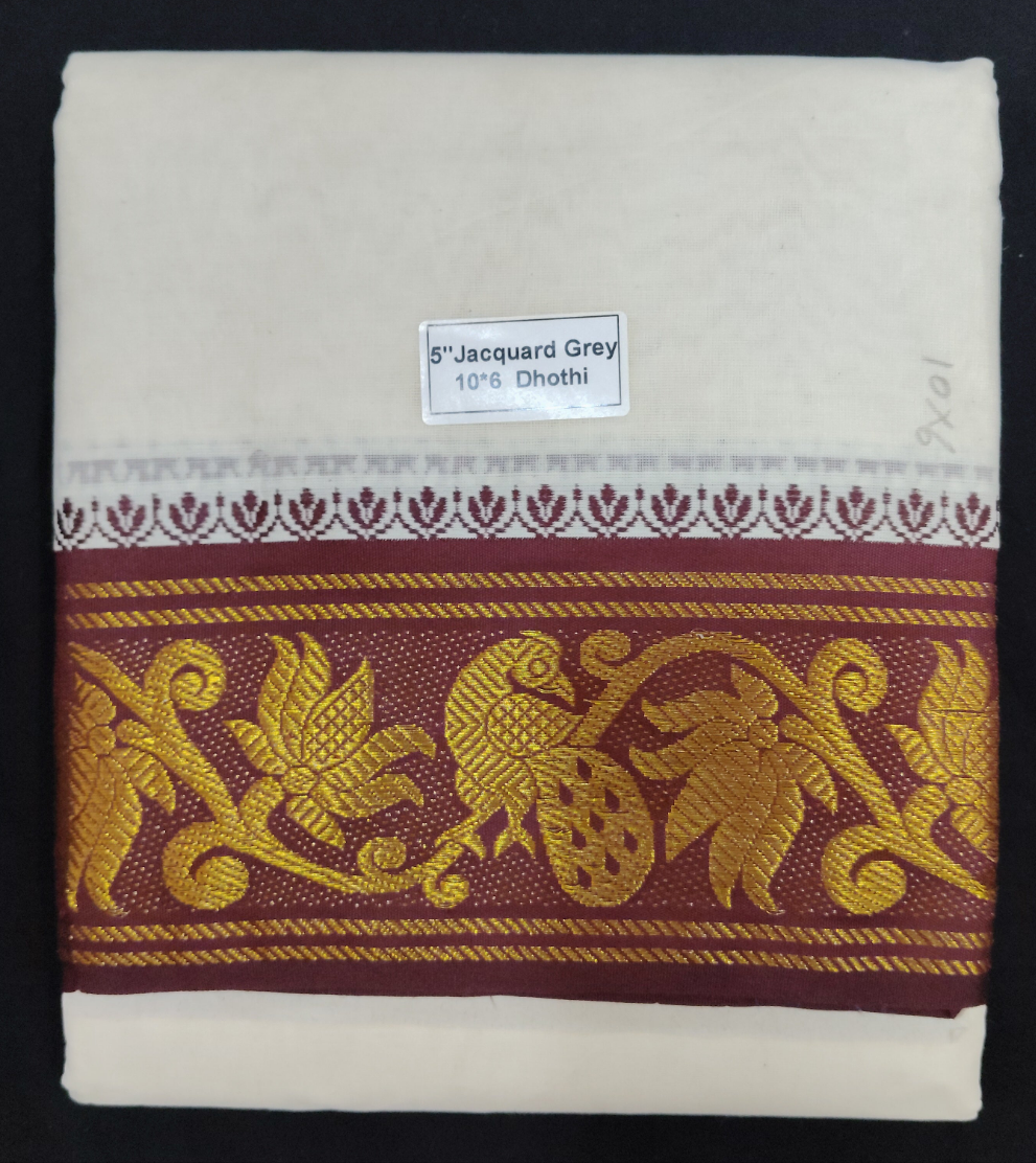 Cotton Dhothi Jacquard 10*6