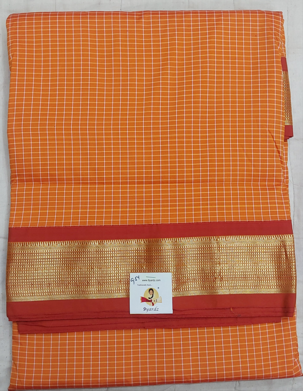 Poly silk 9.5yards checked madisar