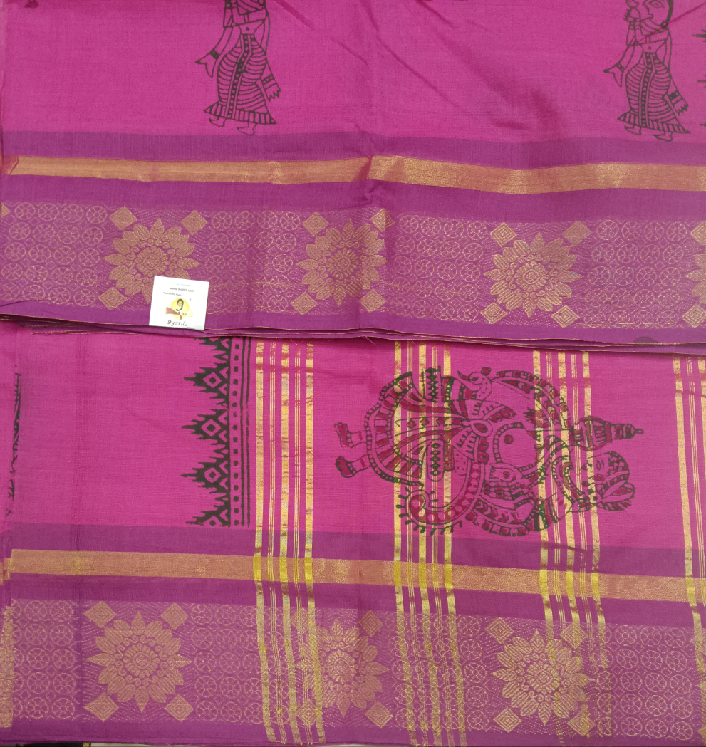 Arupukottai cotton Printed 10 yards madisar