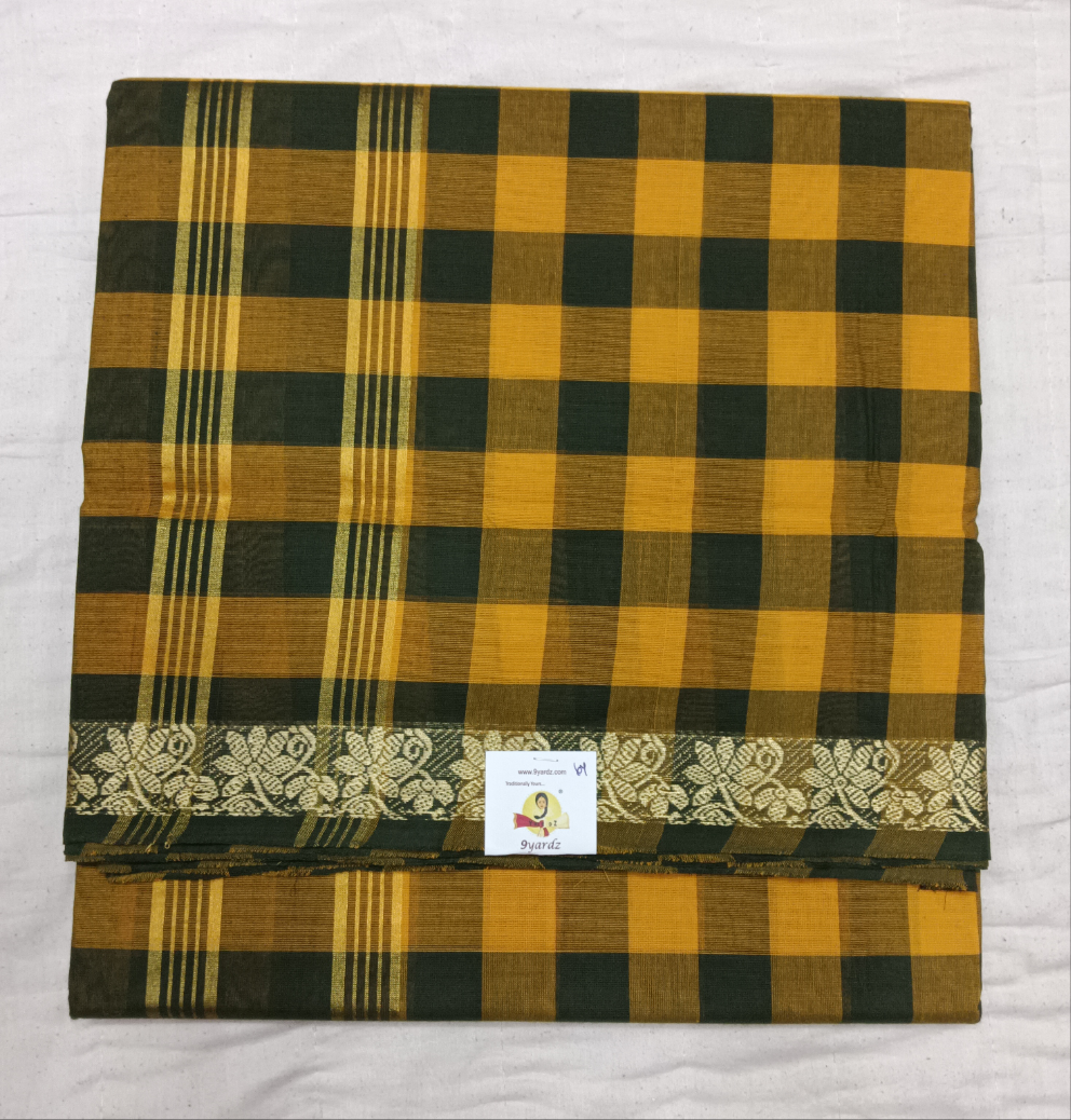 Chettinadu cotton checked 6 yardz