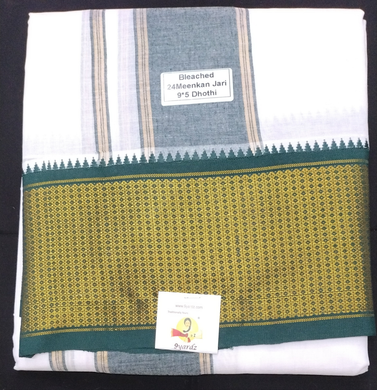 Cotton Dhothi Bleached 9*5