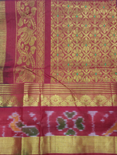 Load image into Gallery viewer, Korvai Silk Cotton Pochampalli 10yardz