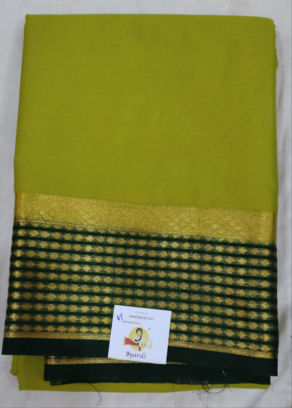 Synthetic Mysore silk 6yardz