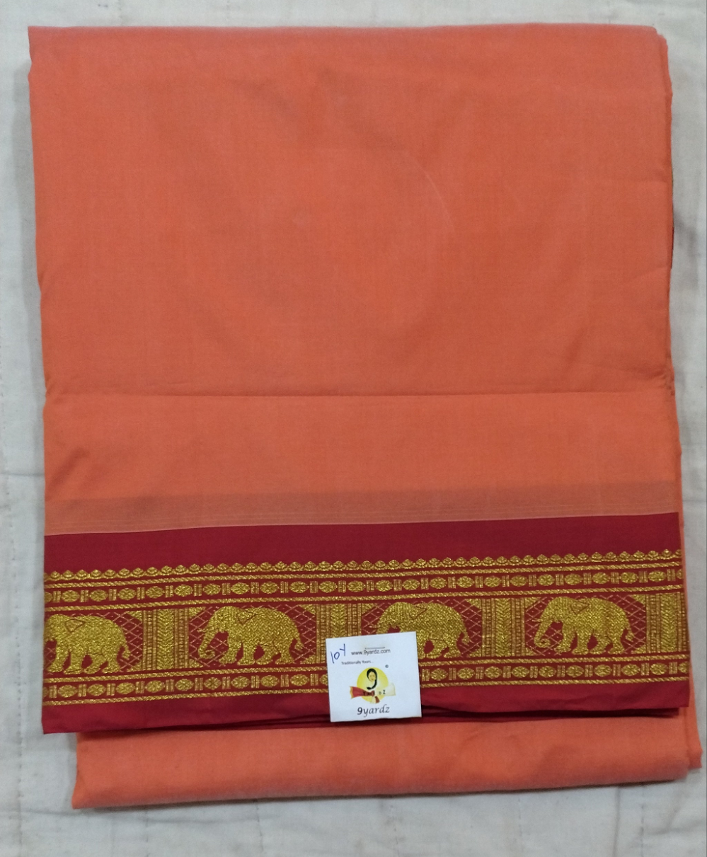 Traditional Mustard Yellow & Maroon Poly Silk 10-Yards Saree with Rich Zari Border