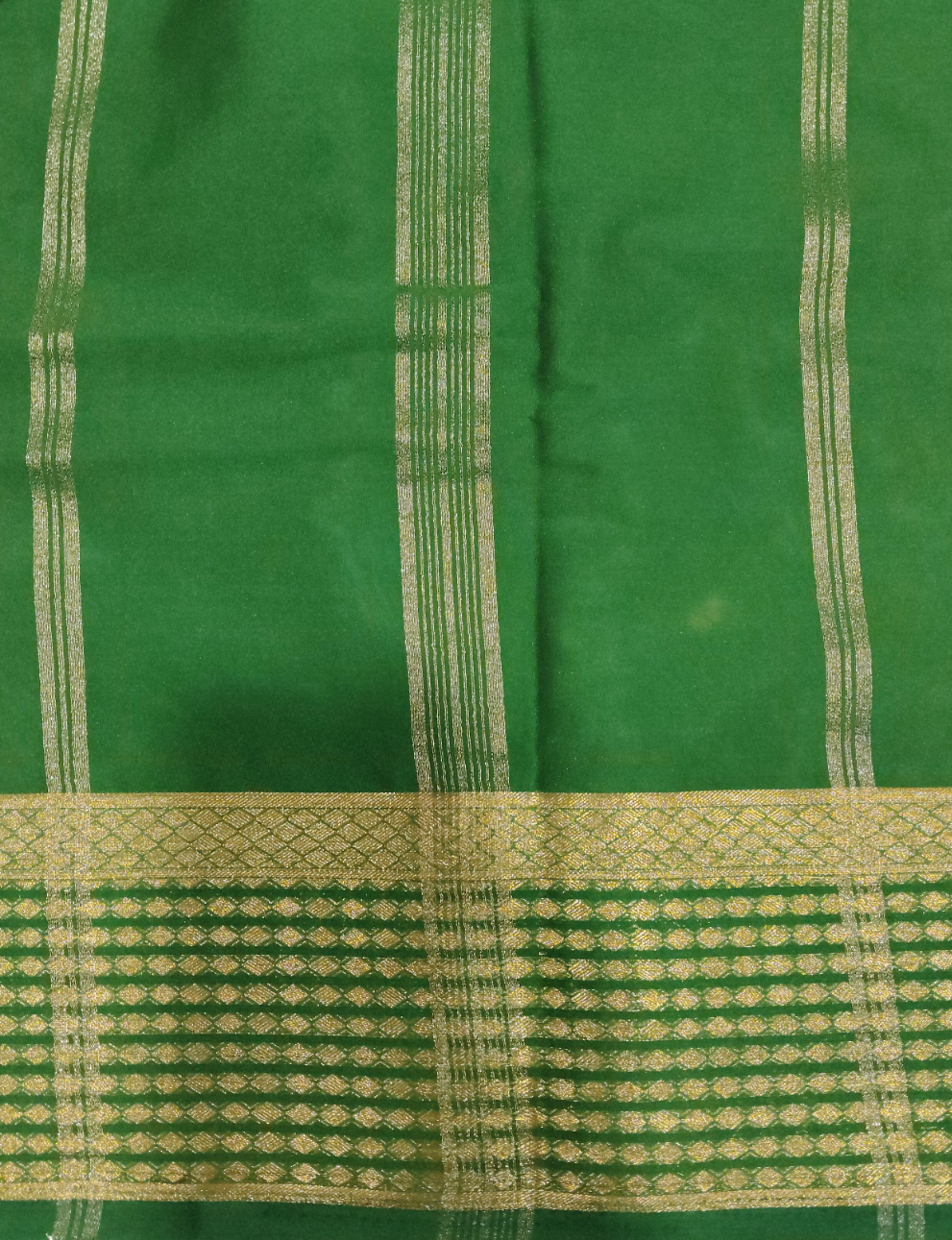 Synthetic Mysore silk 6yardz