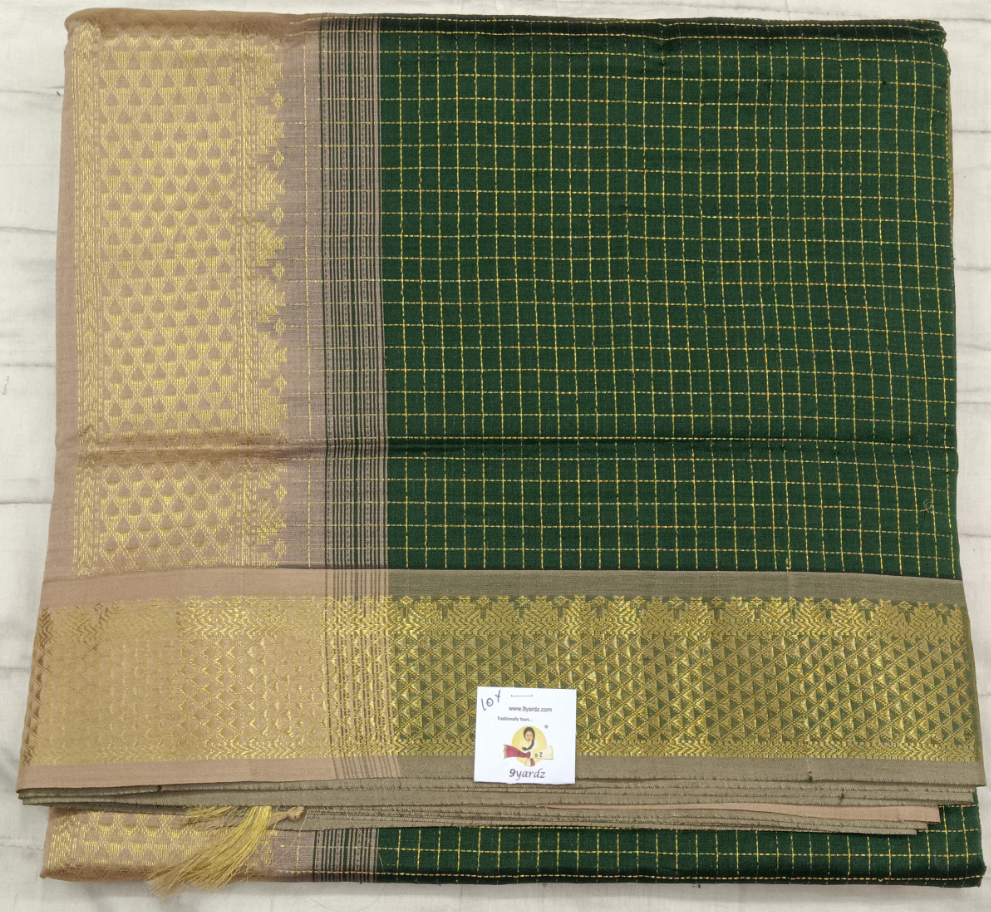 Semi Silk cotton Madisar Checked