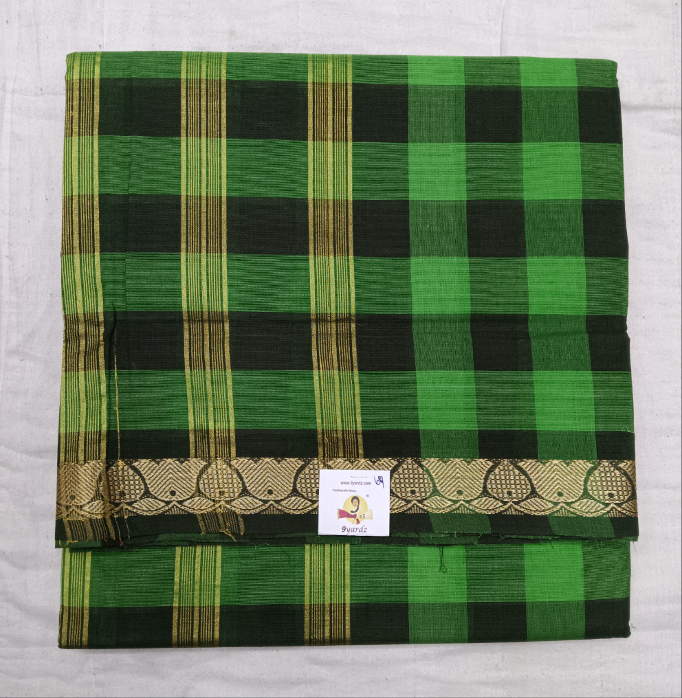 Chettinadu cotton checked 6 yardz