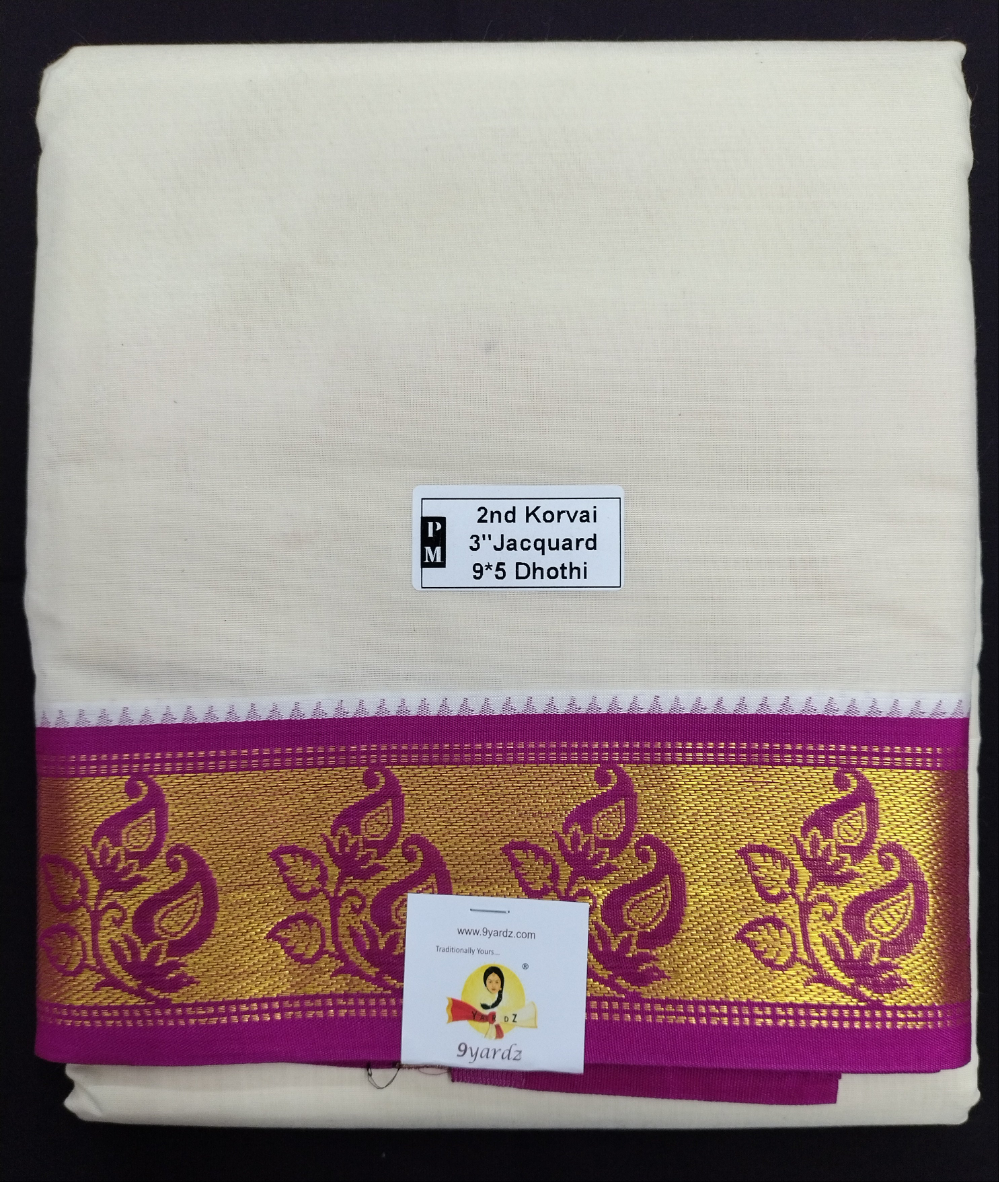 Pure cotton Muhurtham dhoti 9*5