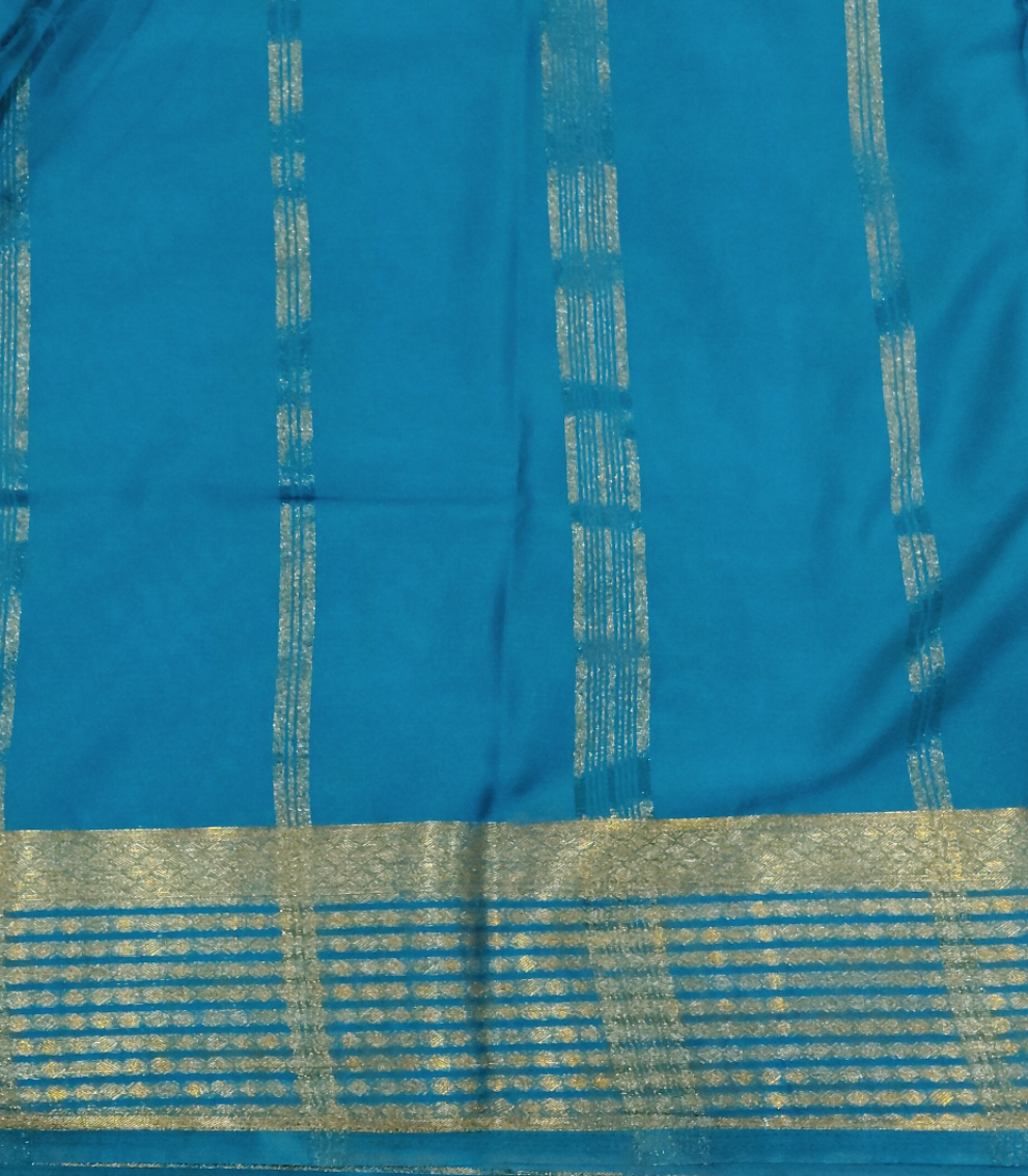 Synthetic Mysore silk 6yardz