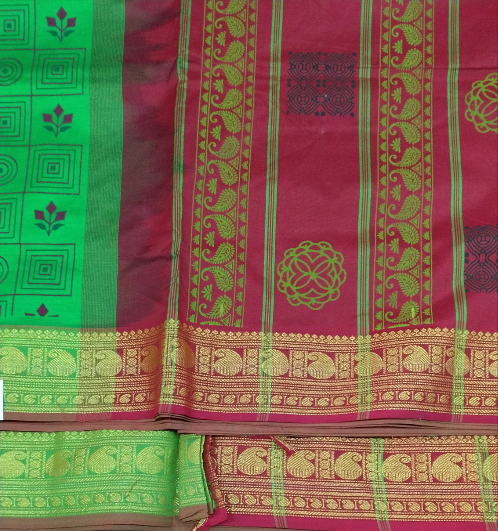 Semi Silk cotton printed 10yardz Madisar