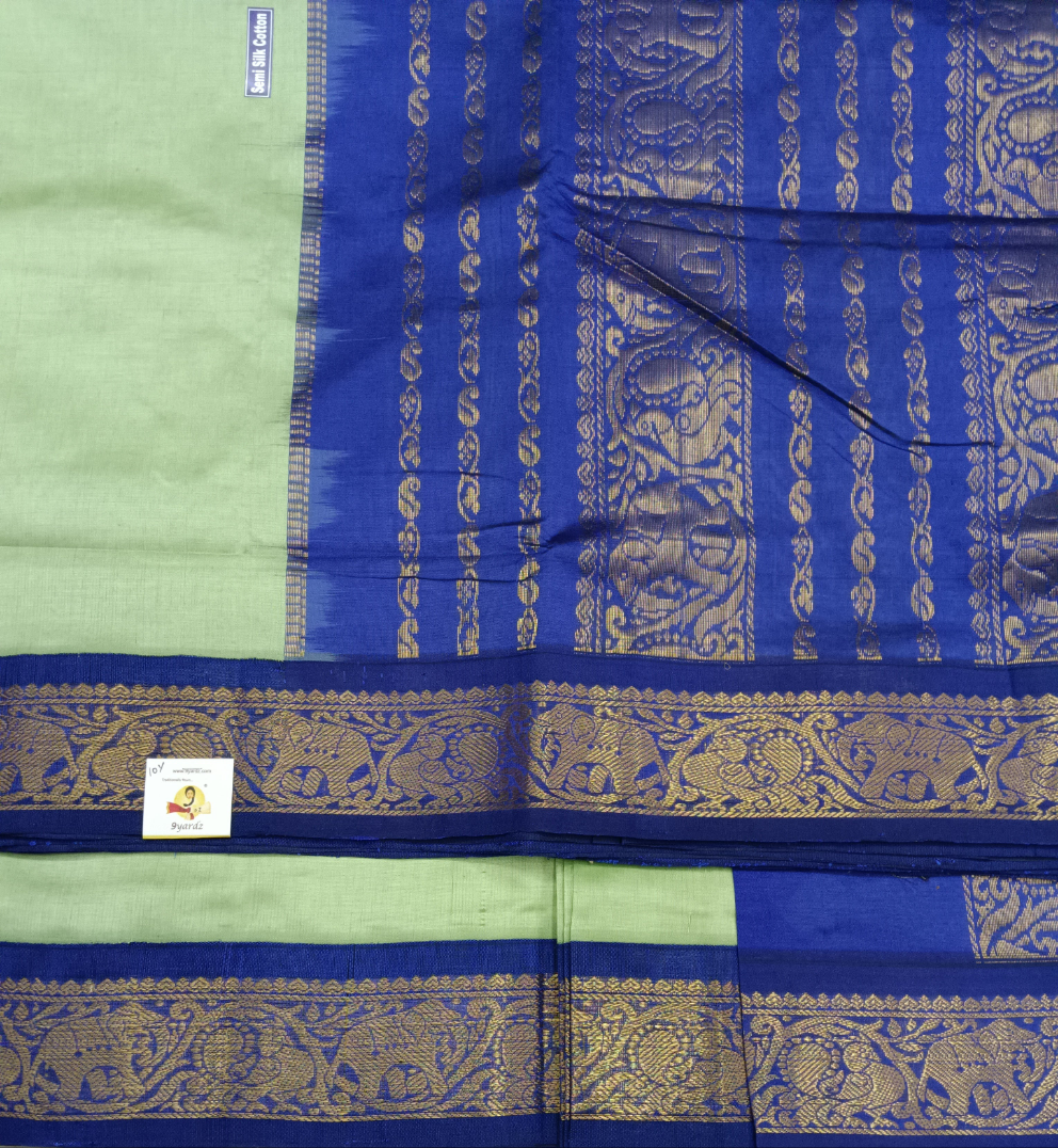 Semi Silk cotton Korvai Madisar