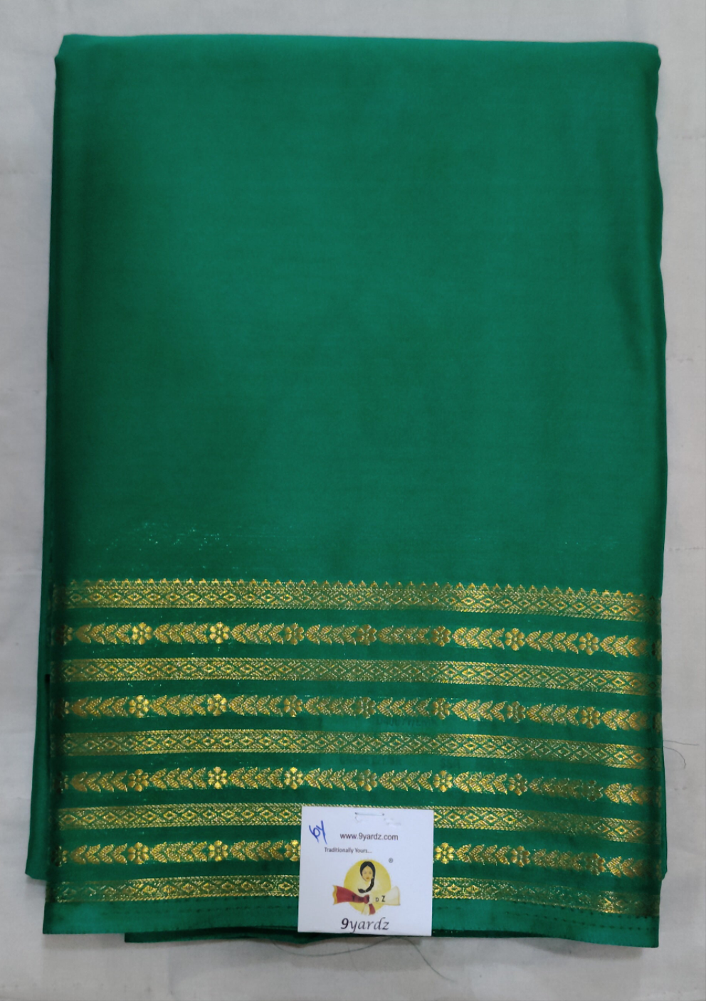 Synthetic Mysore silk 6yardz