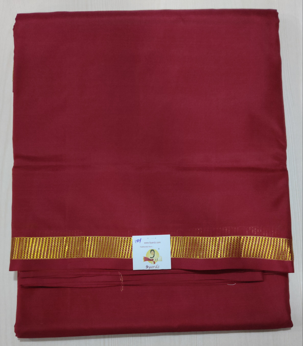 Araku and LIC Broder
 Pure Silk 10-Yard Saree with Golden Zari LIC Motif Border – 9yardz Traditional Collection
