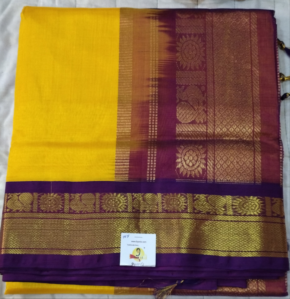 Pure silk cotton -Korvai 10yards madisar