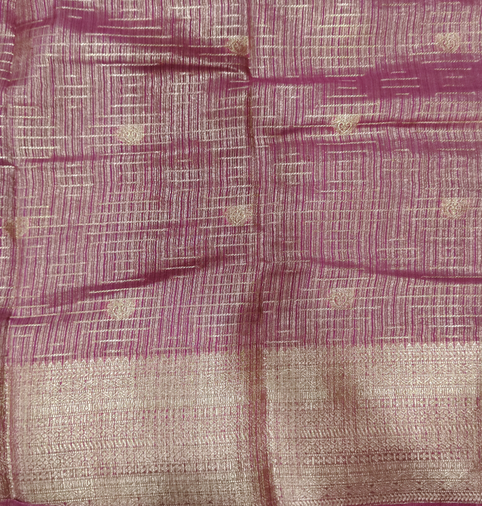Mysore crepe silk checked (synthetic)