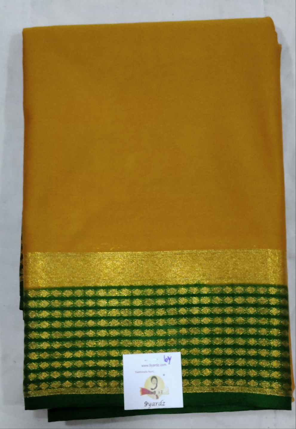 Synthetic Mysore silk 6yardz