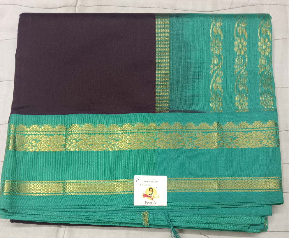 Semi silk Plain Korvai 6Yards