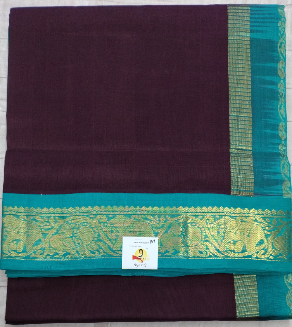 Pure silk cotton -Korvai 10yards madisar