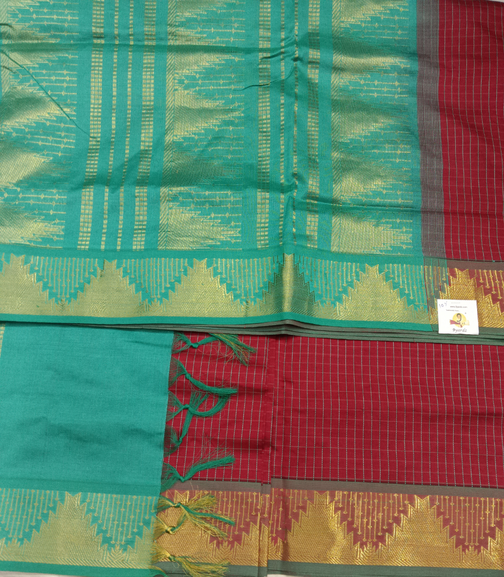 Semi Silk cotton Madisar Checked