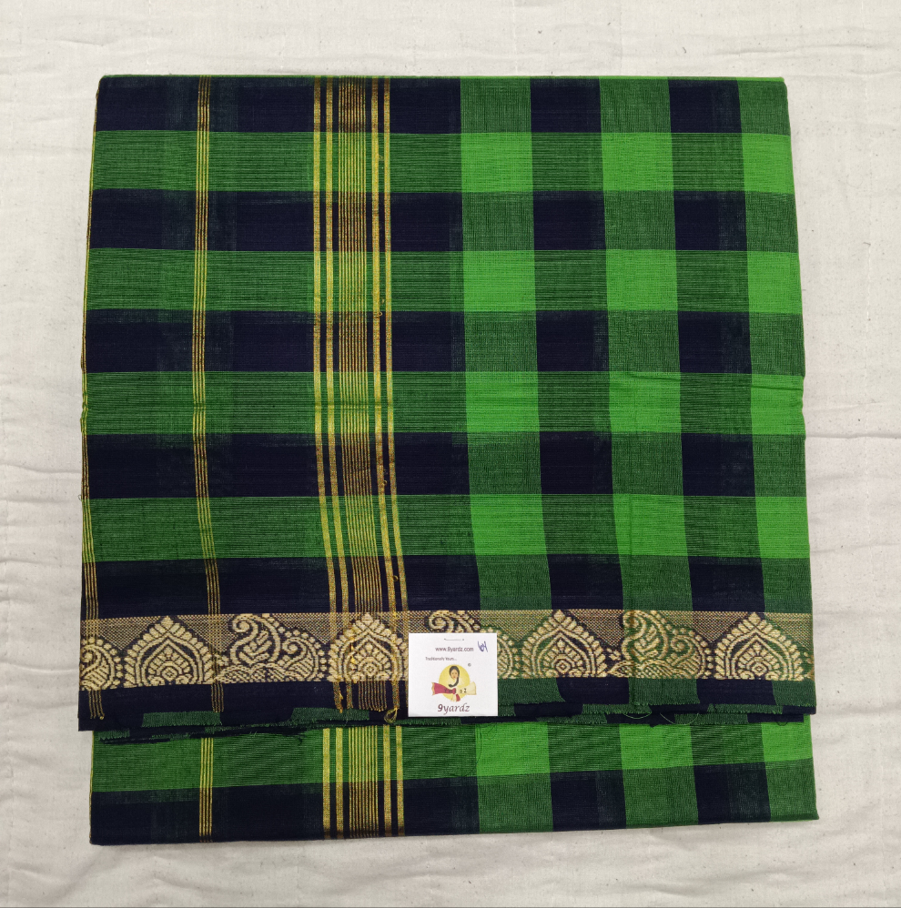 Chettinadu cotton checked 6 yardz