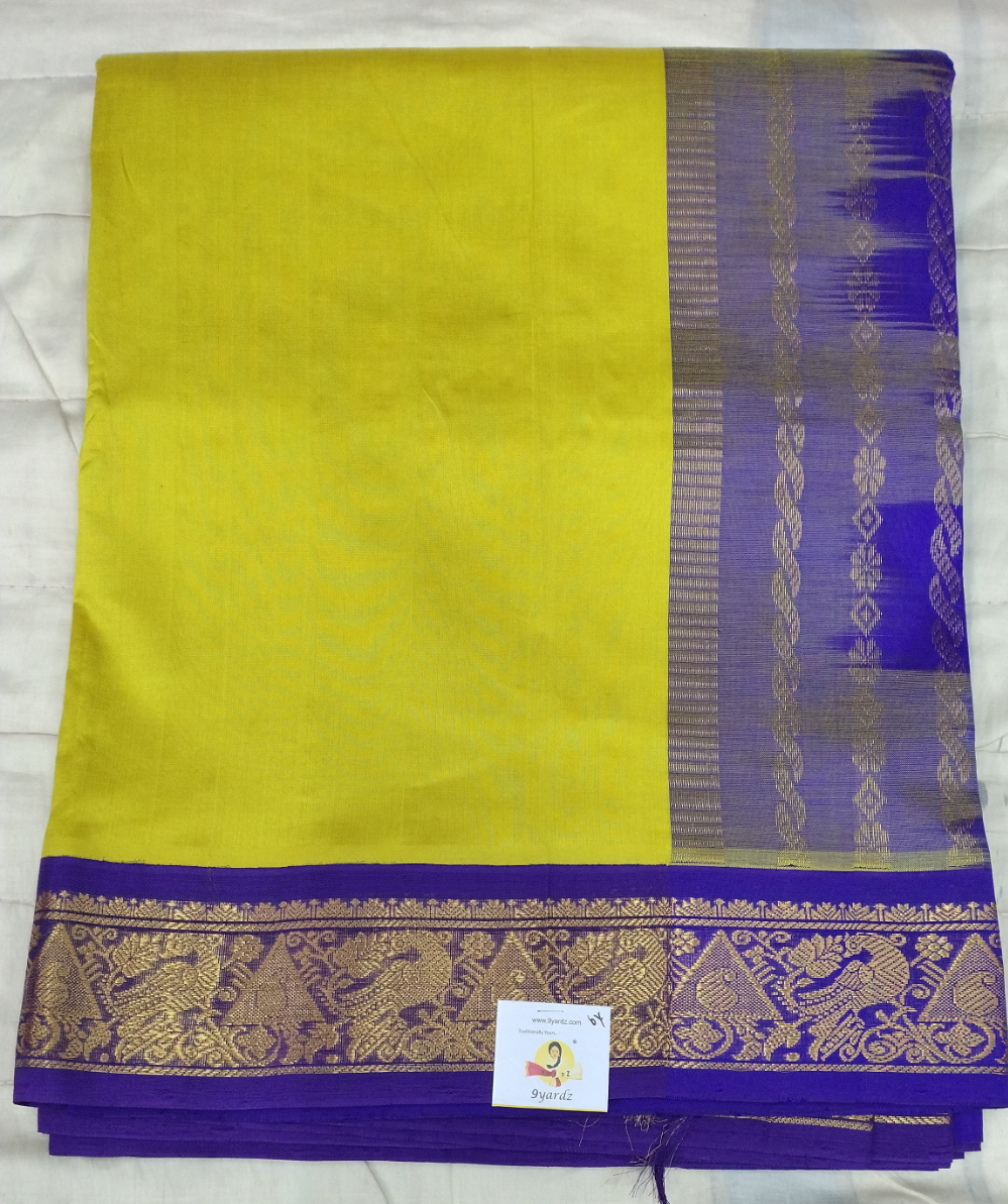 Semi silk Plain Korvai 6Yards