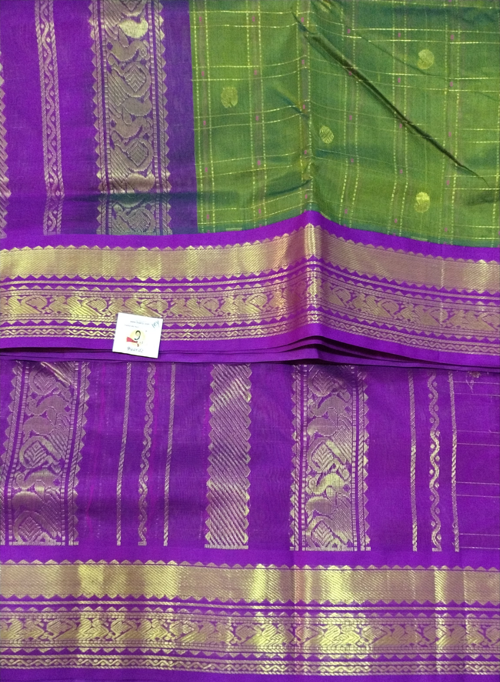 Pure silk cotton -Korvai 10yards madisar