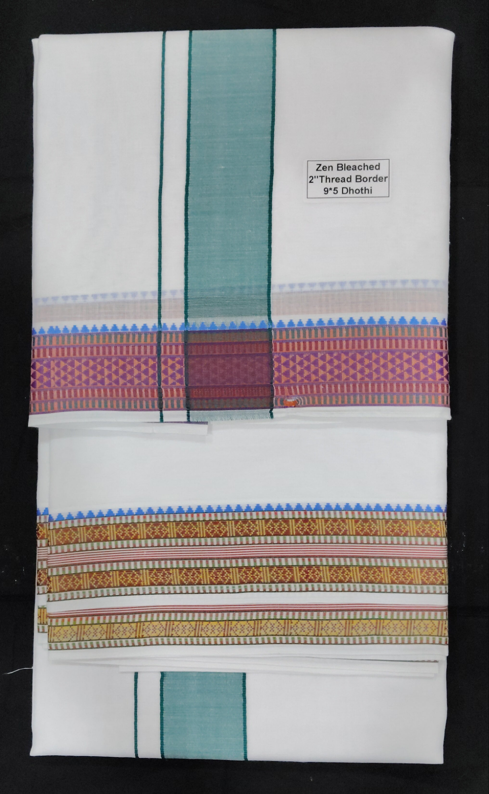 Cotton Dhothi Bleached 9*5