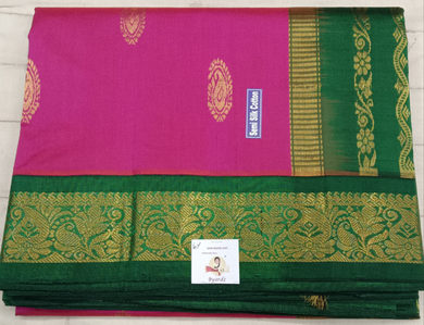 Semi silk Plain Korvai 6Yards