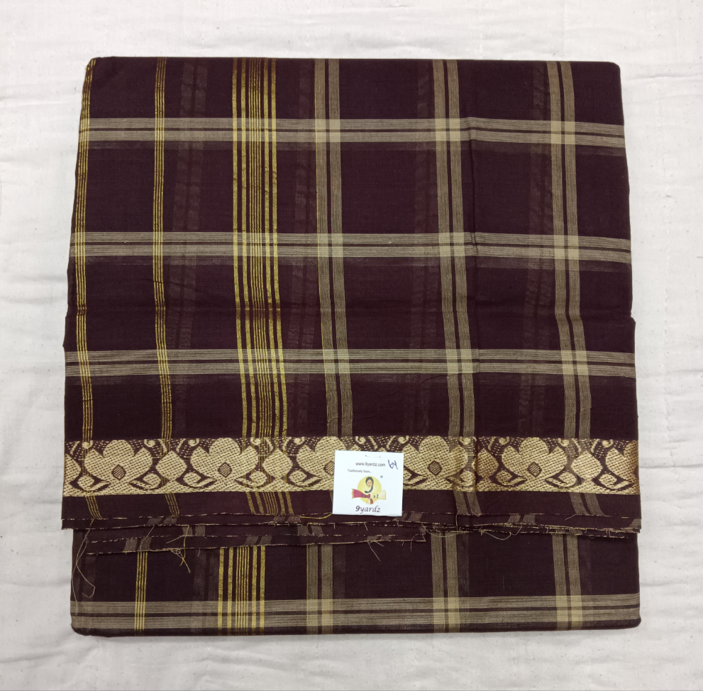 Chettinadu cotton checked 6 yardz