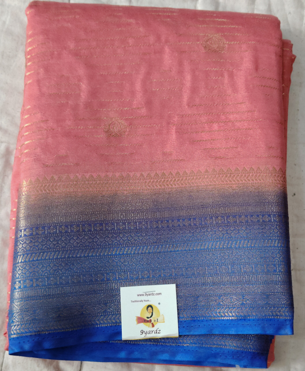 Mysore crepe silk checked (synthetic)