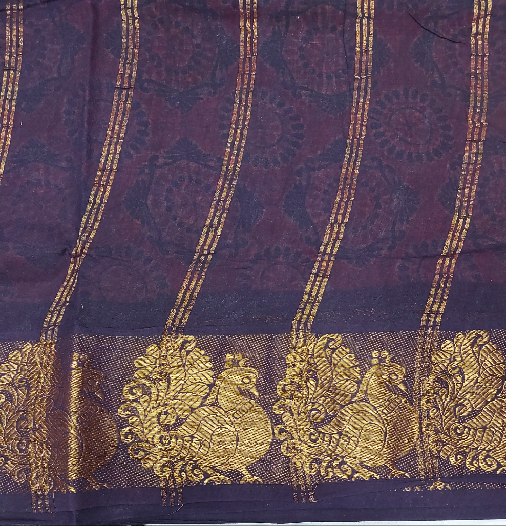 Kalamkari Printed Sungudi 10 yards
