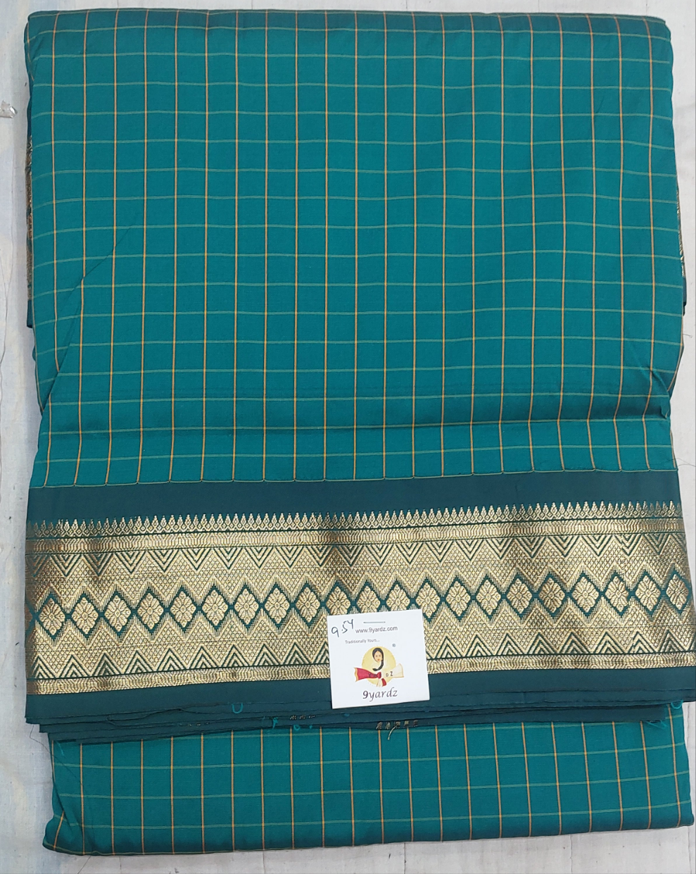 Poly silk 9.5yards checked madisar
