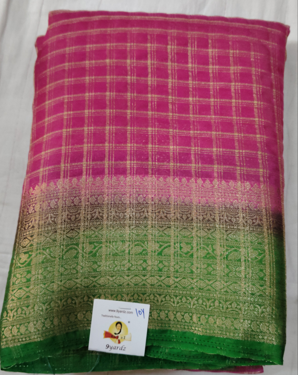 Mysore crepe silk checked (synthetic)