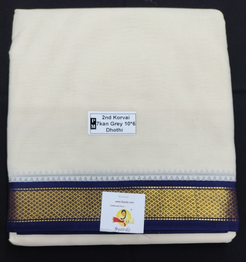 Pure cotton Muhurtham dhoti 10*6  7Maylikannu
