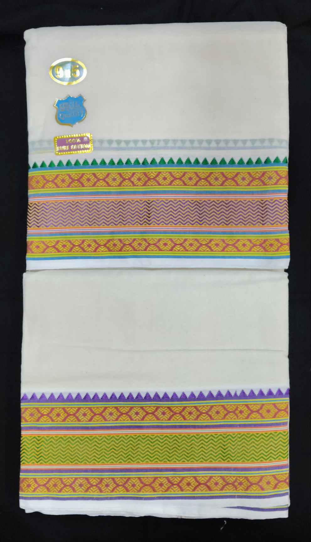 Nagari Cotton Jacqurad  Dhothi 9*5