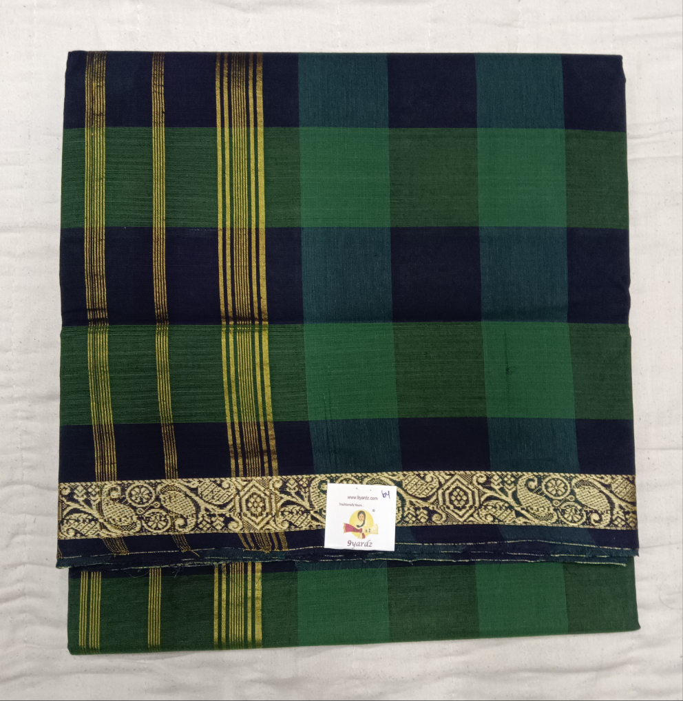 Chettinadu cotton checked 6 yardz
