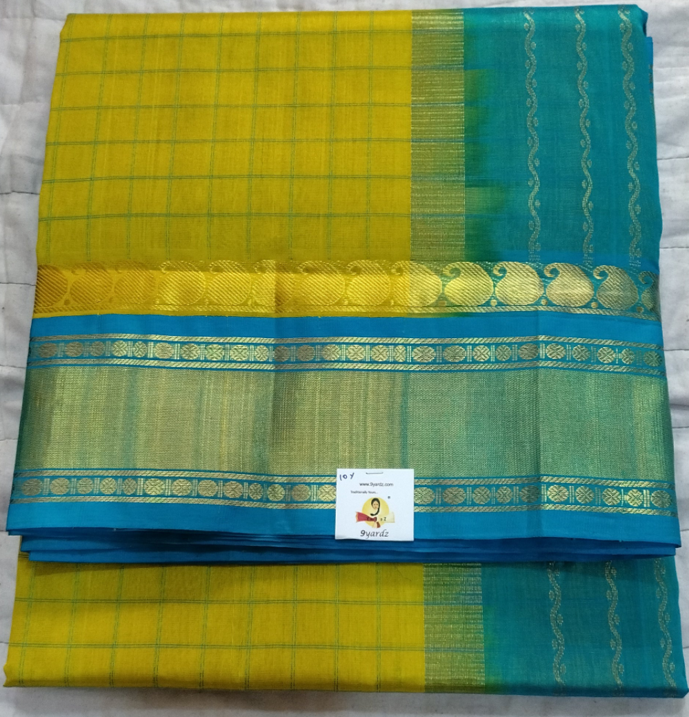 Pure silk cotton -Korvai 10yards madisar