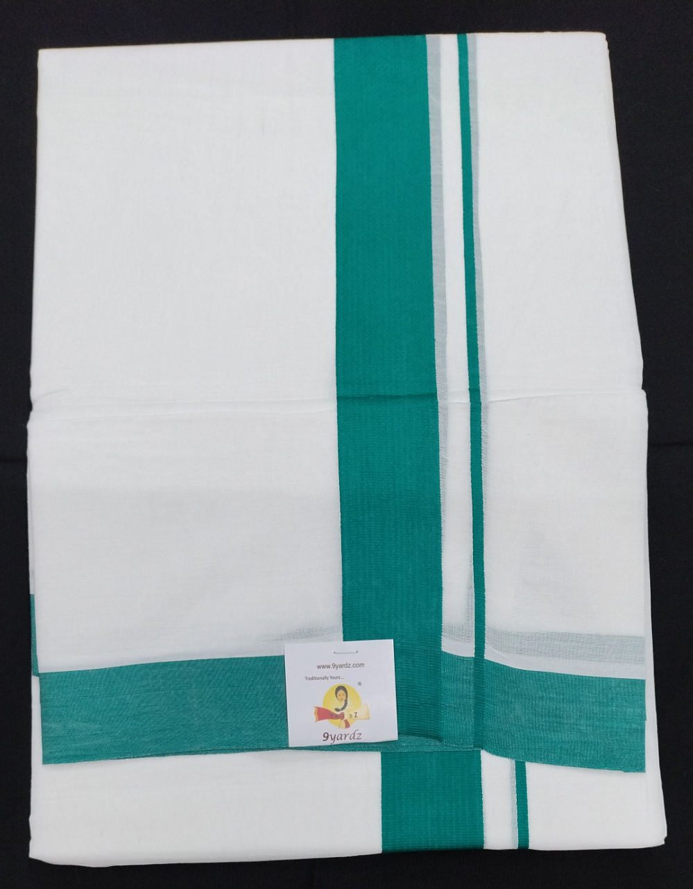 Bleached cotton Dhothi 9muzham