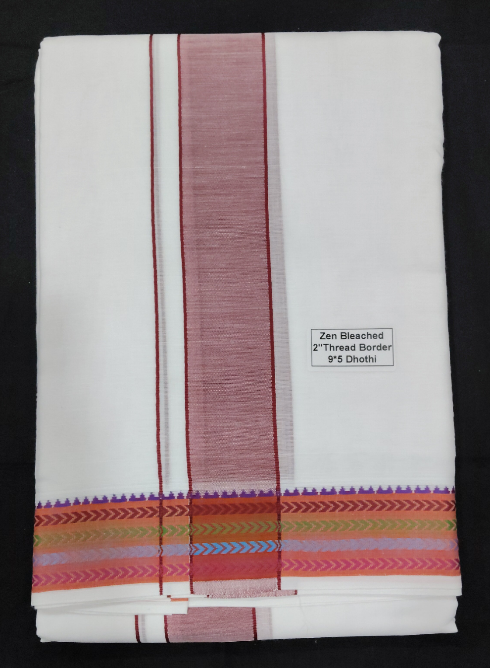 Cotton Dhothi Bleached 9*5