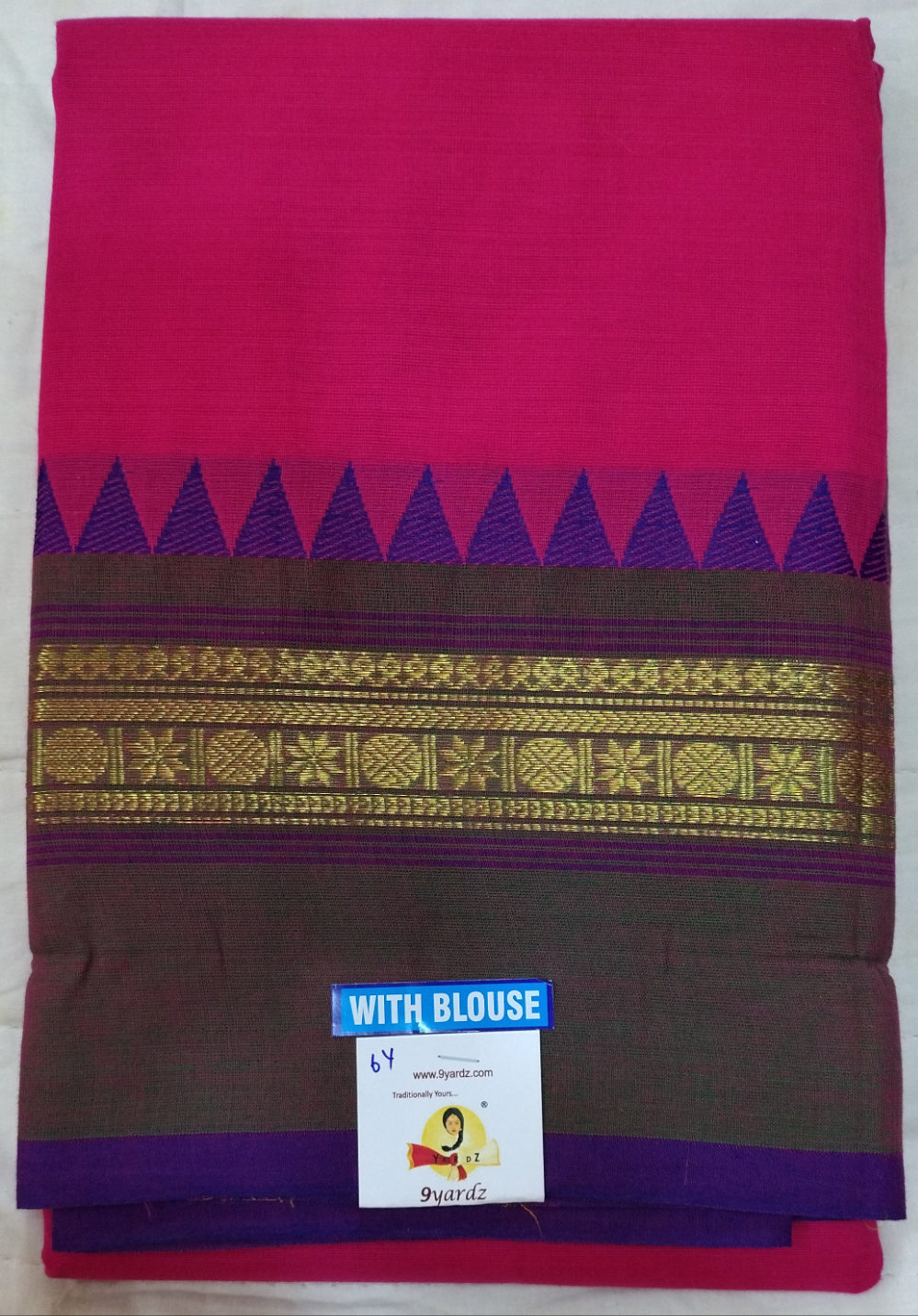 Chettinadu/ Karaikudi cotton 6 yards