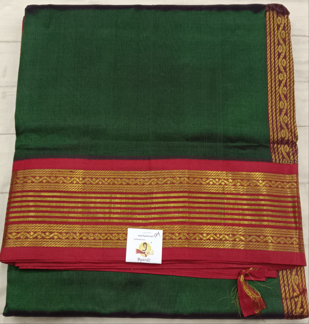 Pure silk cotton Korvai 12yardz